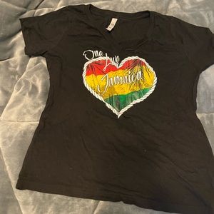 Black fitted Jamaica one love t shirt